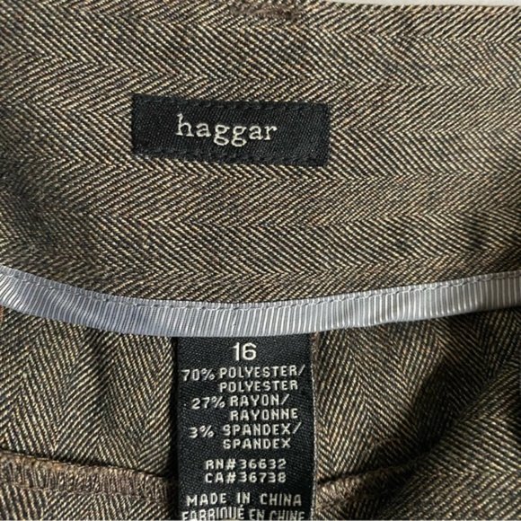 Haggar Women's Tan Rayon Blend Straight Leg Pants - Picture 4 of 8